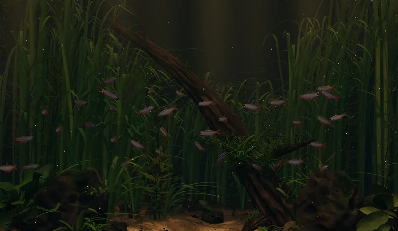 The aquarium in dusk light